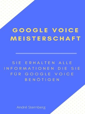 cover image of Google Voice Meisterschaft